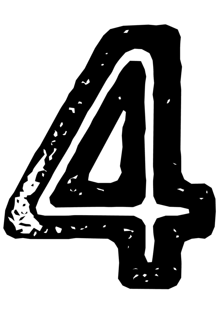 Distressed font number