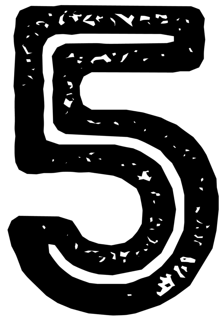 Distressed font number