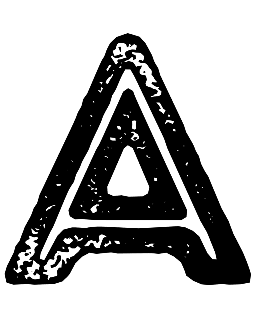 Distressed font letter