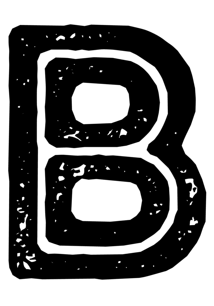 Distressed font letter