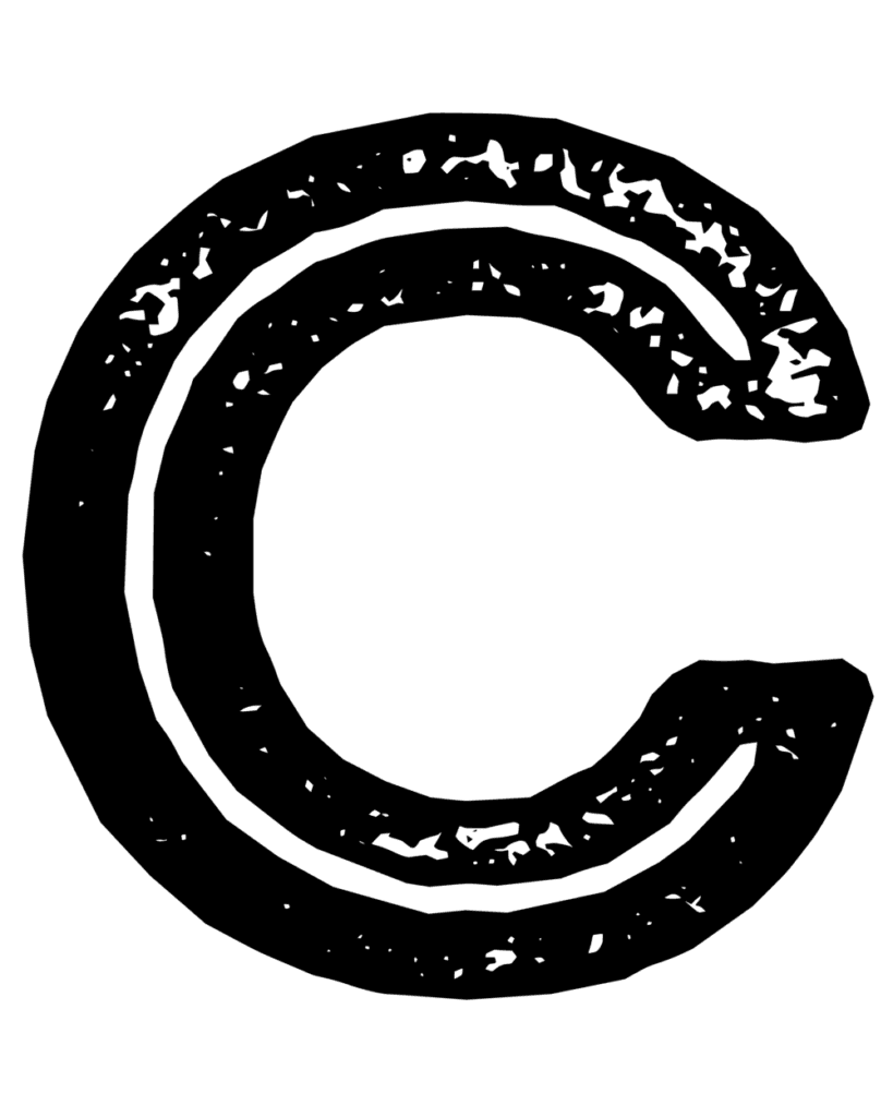 Distressed font letter