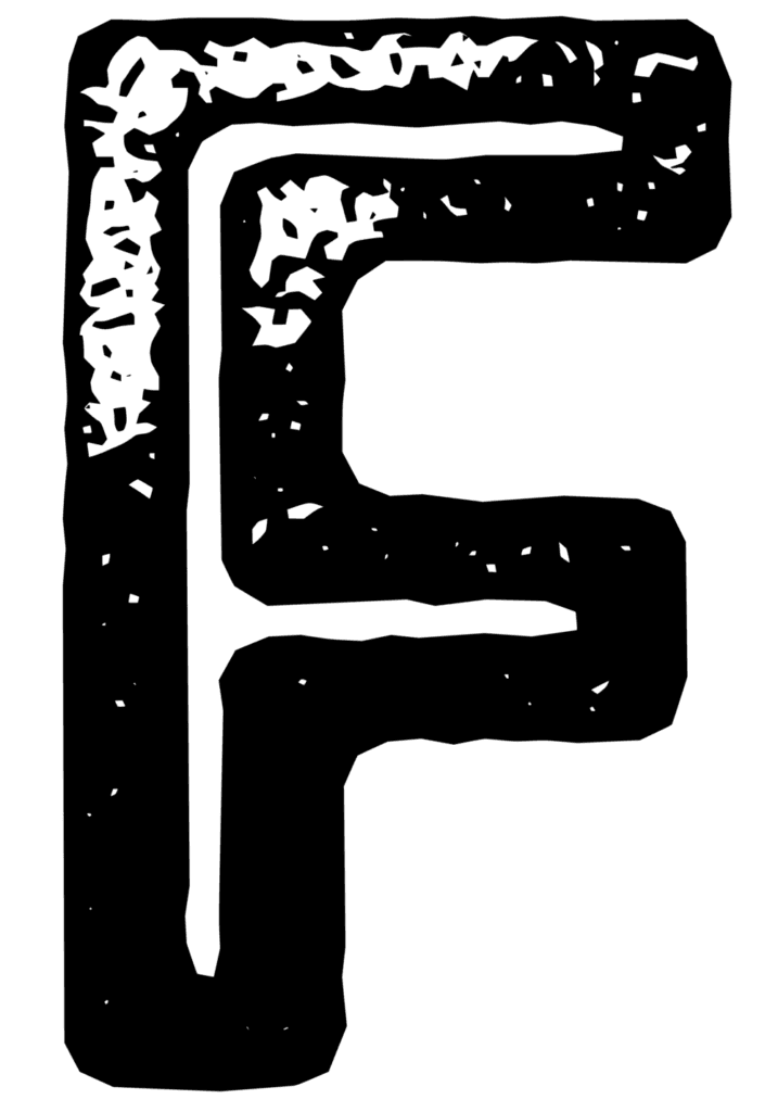 Distressed font letter