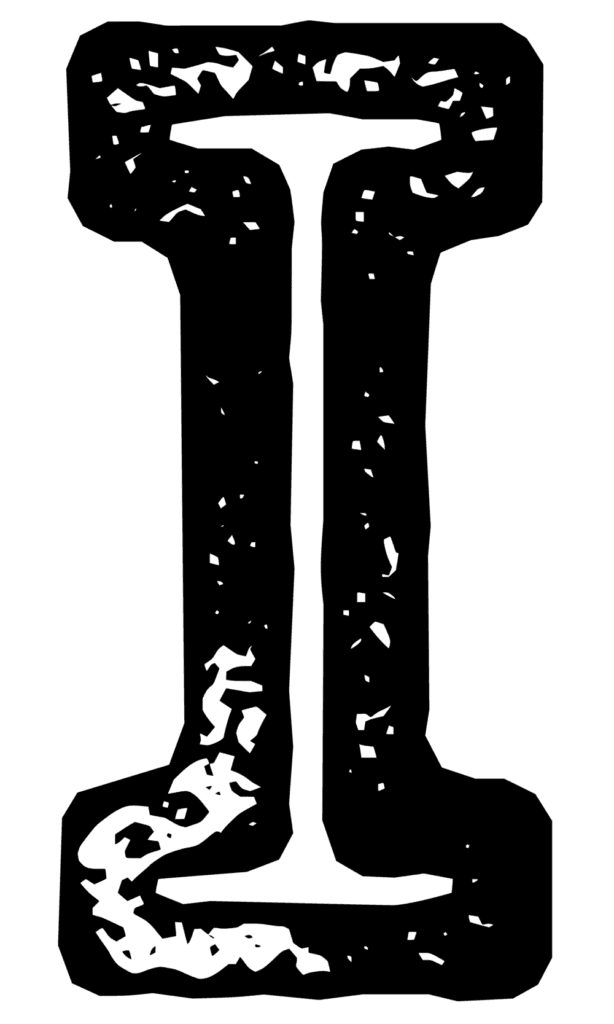 Distressed font letter