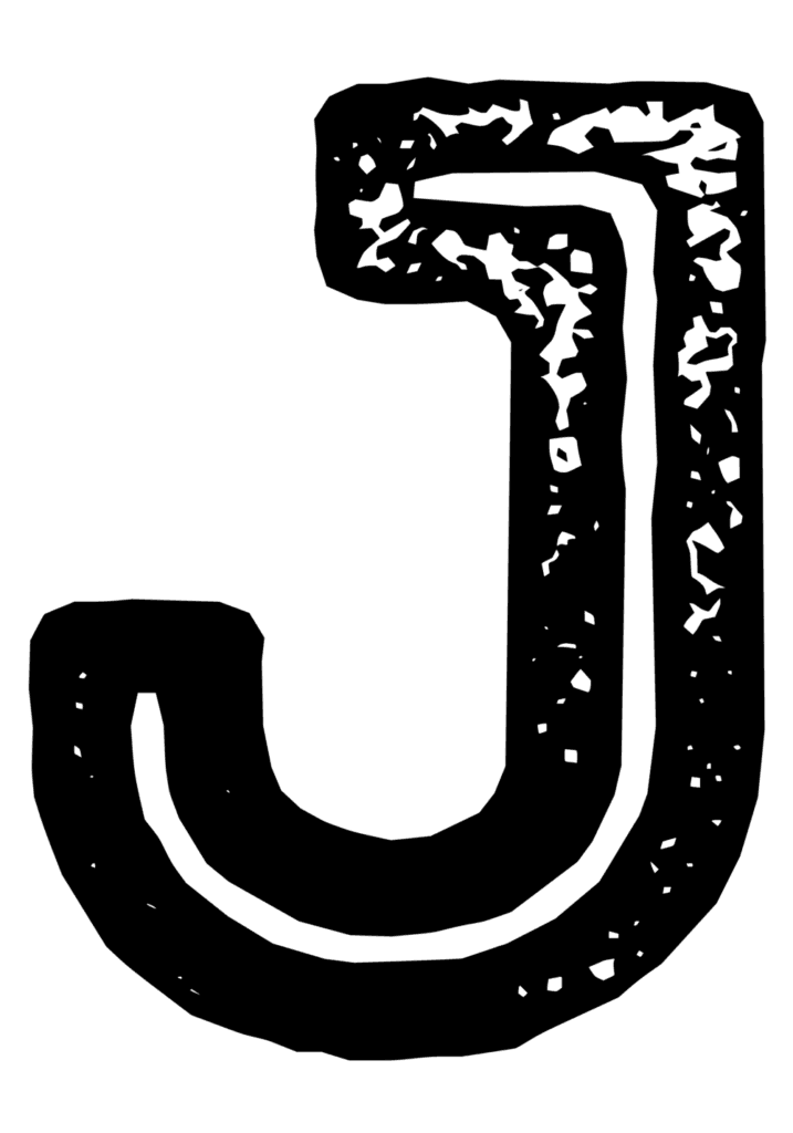 Distressed font letter