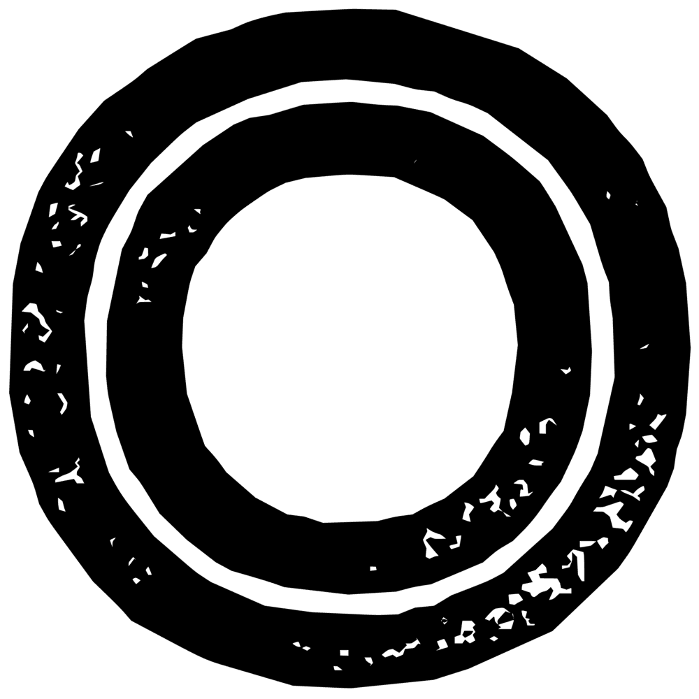 Distressed font letter