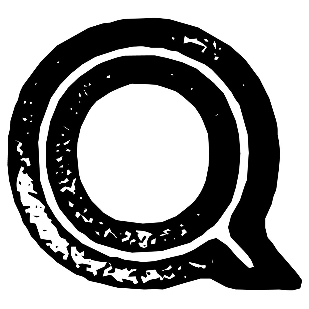 Distressed font letter