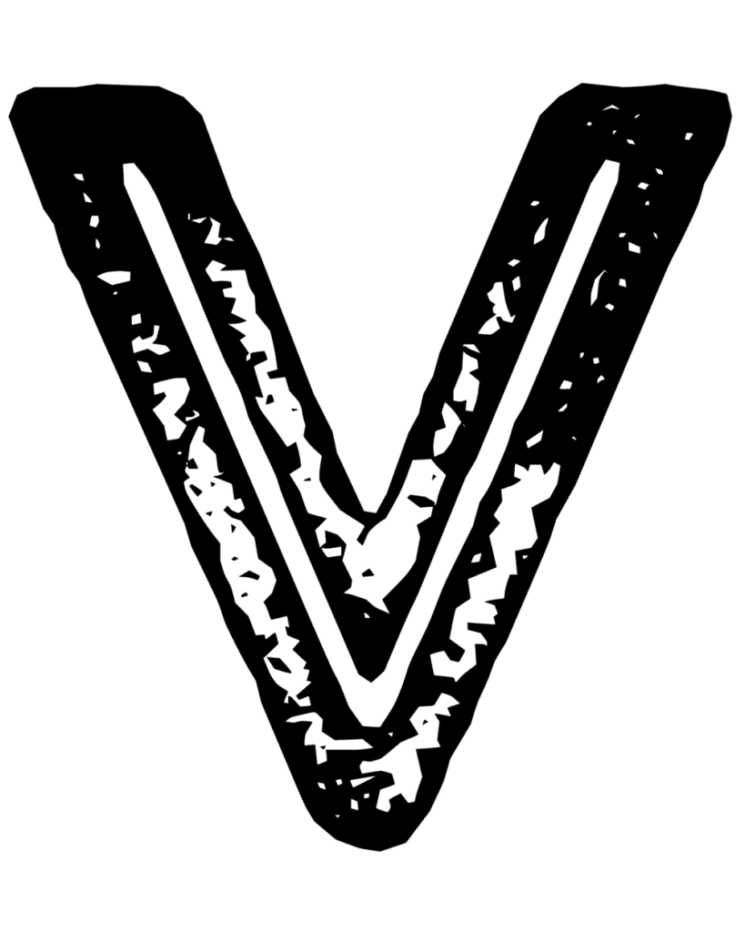 Distressed font letter