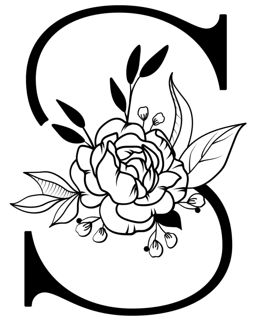 Floral alphabet S