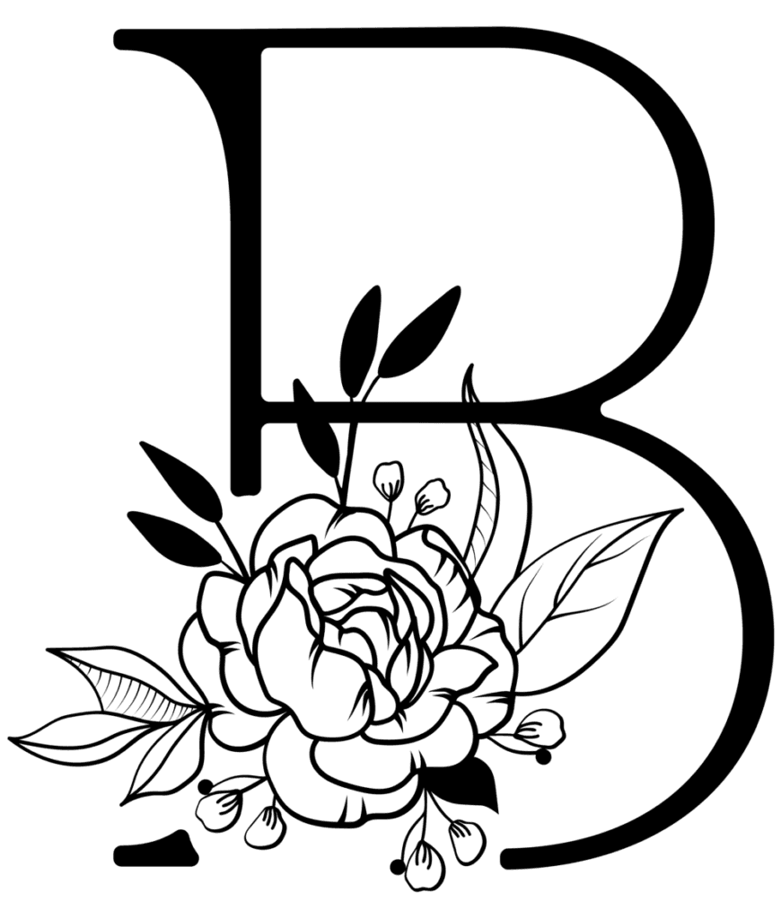 Floral alphabet B